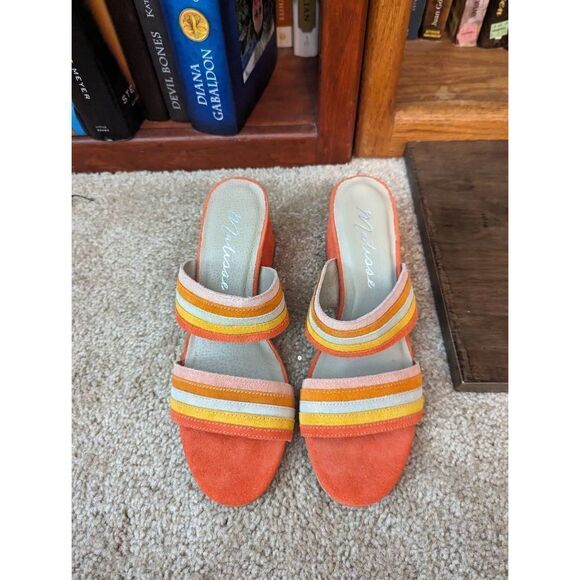 Matisse Bonita multicolored suede open toe sandals sz 9m new no box - Picture 1 of 5